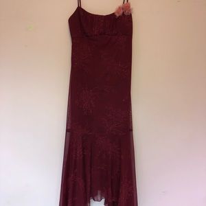 Lace maroon homecoming/formal dress